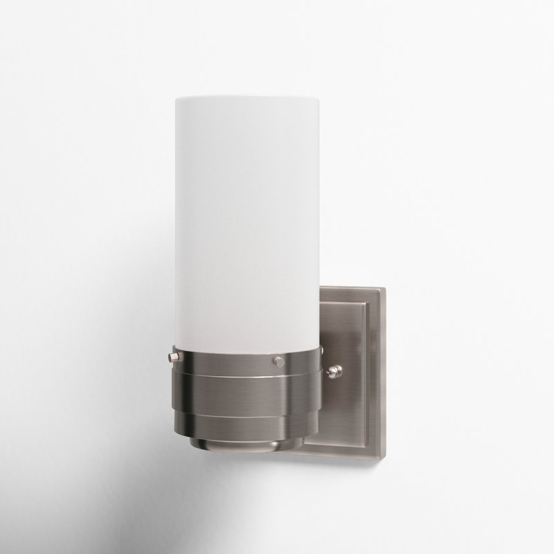 Manhattan Wrought Iron Armed Sconce, Brushed Nickel