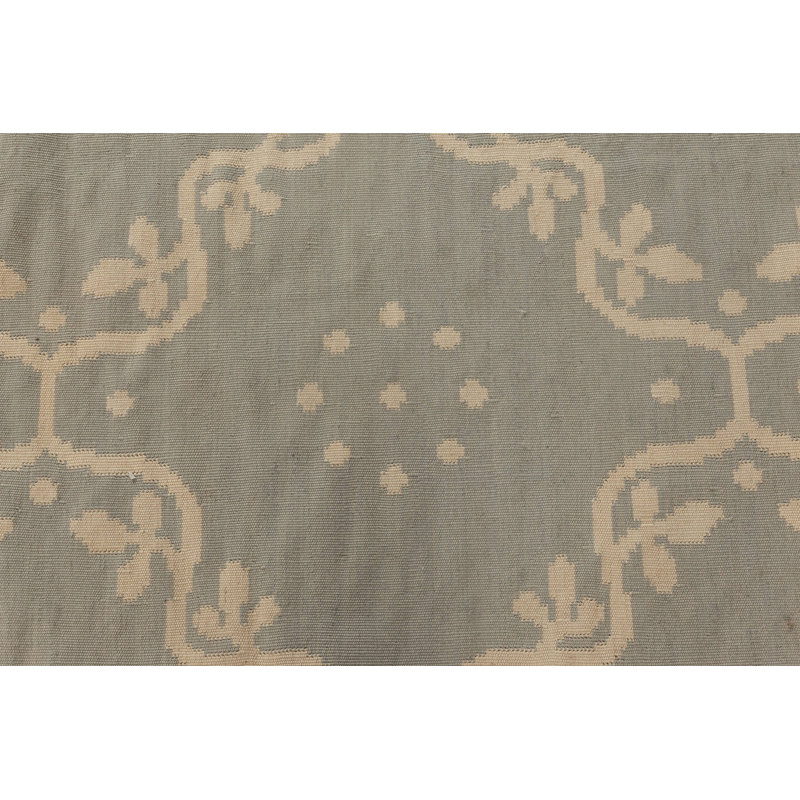 Tapis bleu / blanc moderne 7 pi 10 po x 9 pi 10 po Aubusson