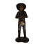Statue Marysville Cowboy tenant une selle en bronze - Taille: L 12 po x l 11 po x H 32 po.