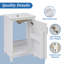 Petit meuble-lavabo moderne avec lavabo en céramique et beaucoup de rangement-667192142