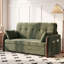 Désossé 62,9 po Canapé-lit moderne en chenille beige escamotable avec mousse haute densité et poches de rangement latérales-274748006