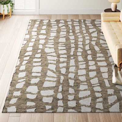 Tapis intérieur / extérieur en polyester tissé à la machine Lamanna