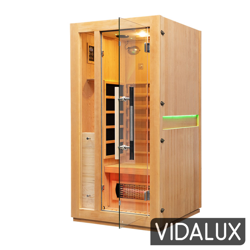 Metro Lane FAR Infrared Sauna with Remote Control in Hemlock