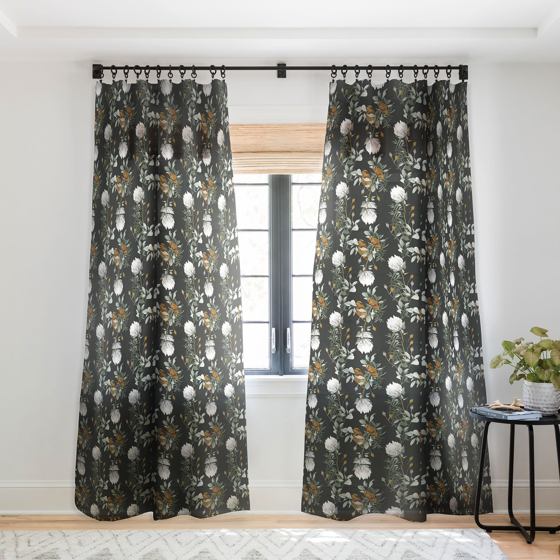 Deny Designs Iveta Abolina Helaine Night 1pc Sheer Window Curtain Panel ...