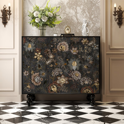 French retro solid wood  sideboard