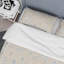 Ensemble de housse de couette en microfibre blanc / beige 3 pièces