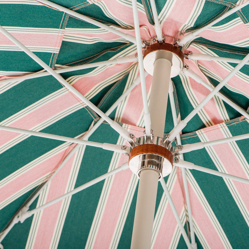 Club 79'' W Umbrella, Pink/Green/White Striped