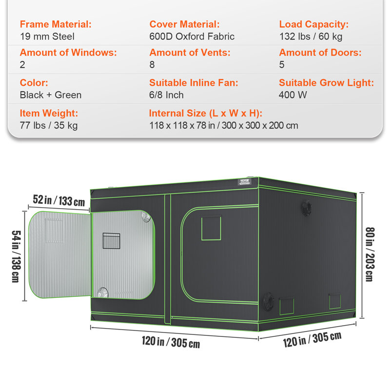 10' W x 10' D Hobby Greenhouse
