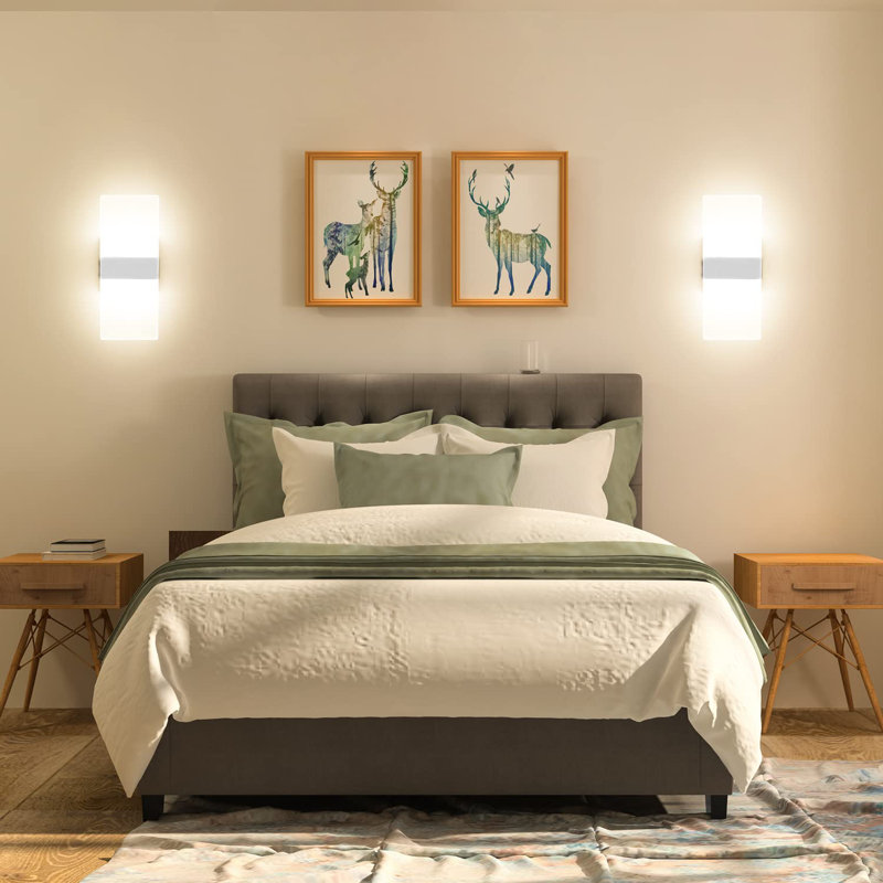 Charna Plastic LED Armed Sconce, Warm White
