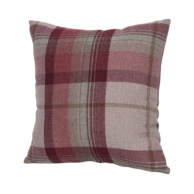 Sonoita Plaid Square Cushion, Red