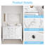 Comptoir de meuble-lavabo en pierre de quartz l 61 po avec évier encastré rectangulaire et dosseret de 4 po