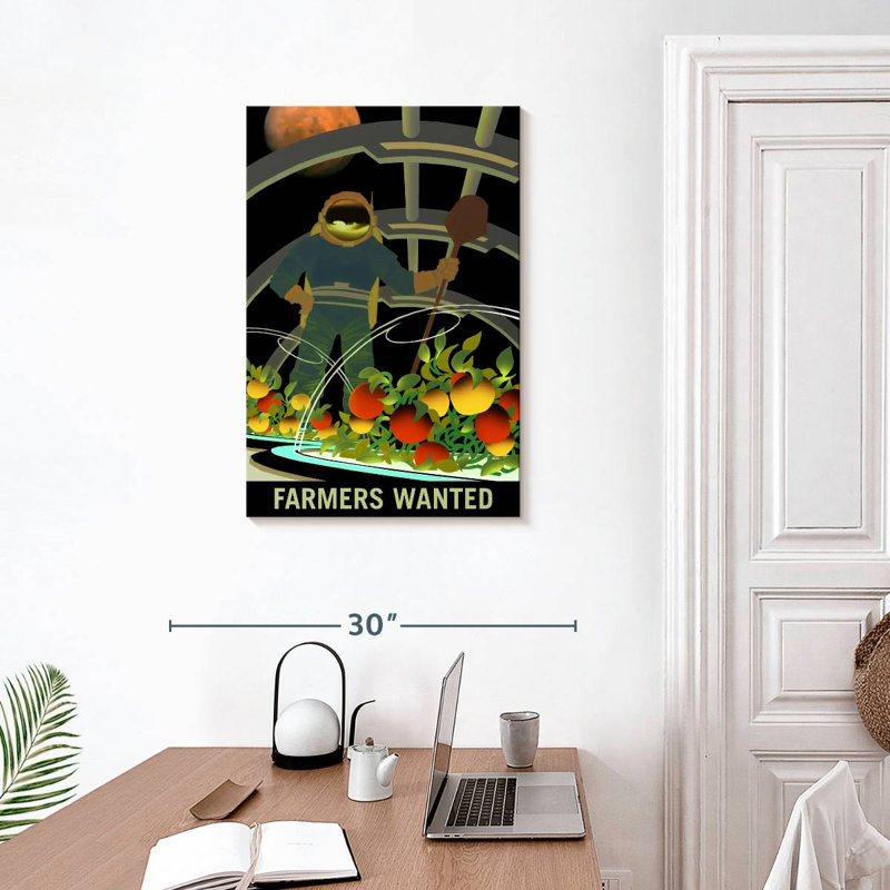 Oberle Mars Explorers Wanted Poster V, 30" H x 20" W