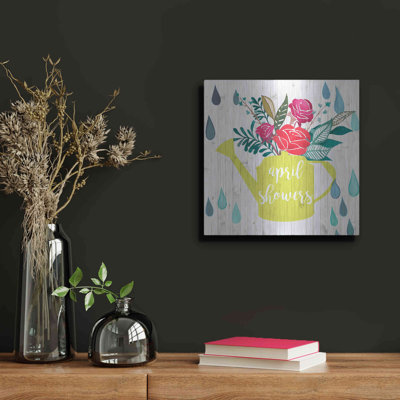 April Showers and May Flowers I' by Studio W, Metal Wall Art, 24""x24 -  Mercer41, 05EB87F7D6B34B1DB1378B63584A6E40