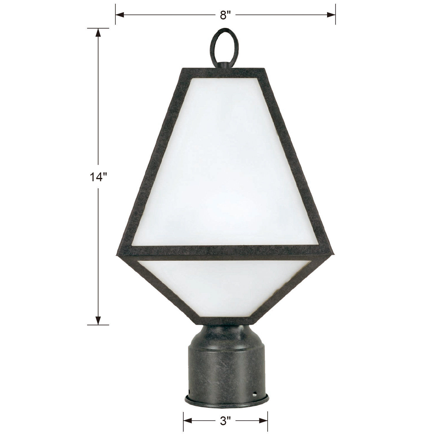 Maribel Hardwired Outdoor Lantern Head, 15.5" H x 8" W x 8" D
