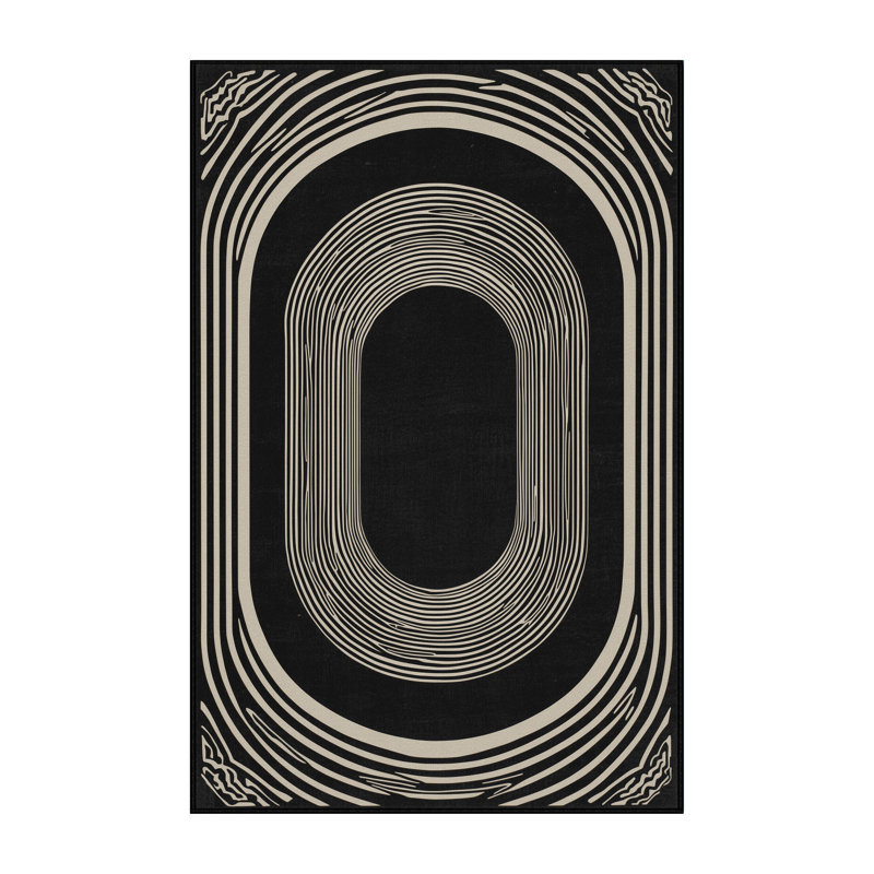 Tapis arc-en-ciel moderne et audacieux lavable à la machine Hubbard, 7 x 9