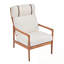 Fauteuil d'appoint avec structure en bois et dossier haut-812583396