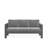 75" All-Weather Metal 3-Seat Patio Sofa Couch With Thick Gray Cushions & Gray Frame-1445636070-1445636071