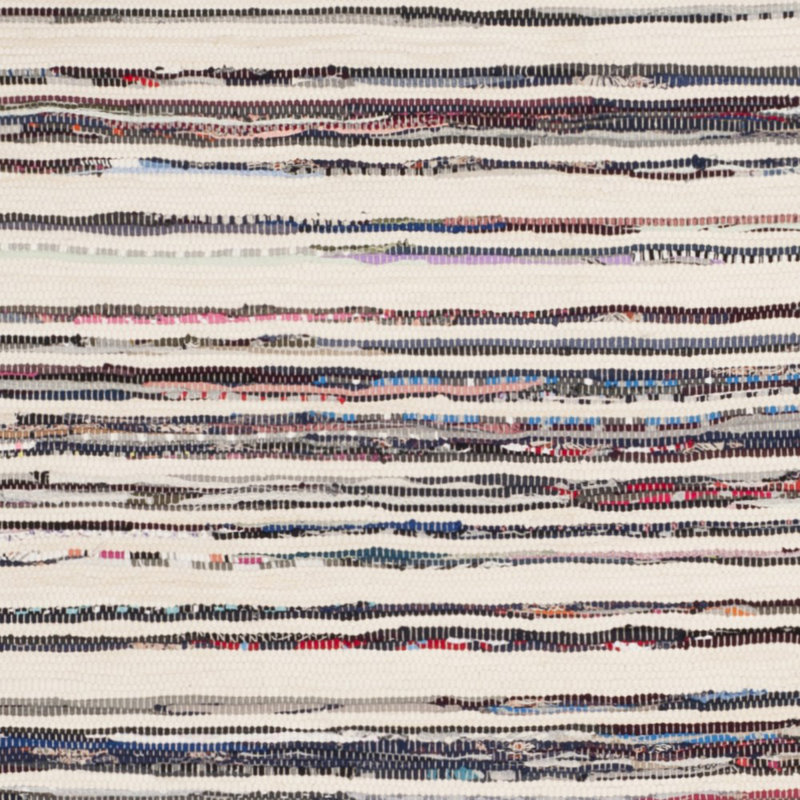 Burnett Rug Hand Woven Cotton Striped Rug, Round 4'