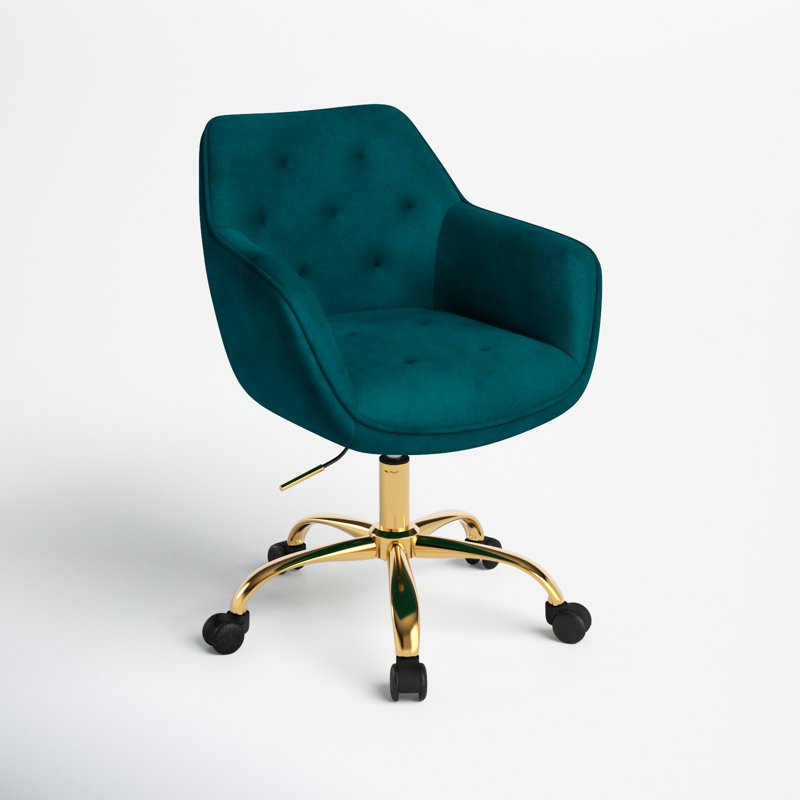 Chaise de travail Clio à hauteur réglable, Bleu sarcelle