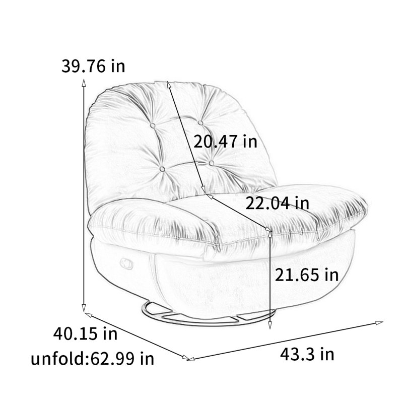 Full multi-functional leisure chair, Brown