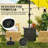 Outdoor Patio Coffee Table,Wicker Side Table With Umbrella Hole-2142081830