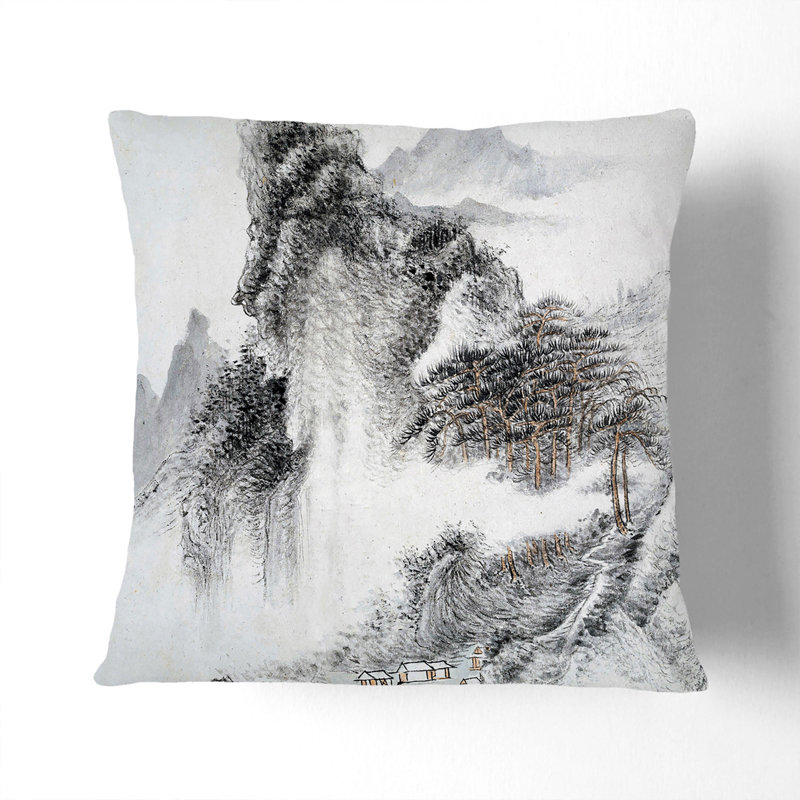 Floral Square Cushion, White, 55cm H x 55cm W x 20cm D