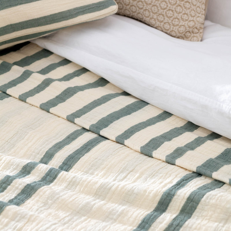 Asena Machine Woven Throw Blanket, Green