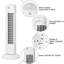 Ventilateur tour oscillant 28 po Gymax-60641685