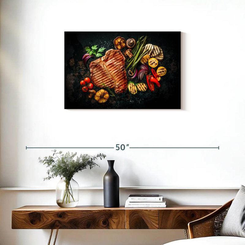 Bifteck Yarlin avec légumes, H 20 po x l 30 po