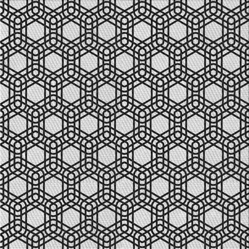 Tapis gris à motif géométrique Kloss, Carré 6 pi