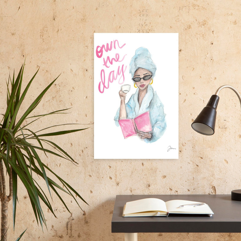 «Own The Day», art contemporain abstrait, H 24 po x l 16 po