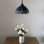 Luminaire suspendu Kleist Tiffany avec libellule en verre coloré bleu l 12 po x P 12 po x H 60 po