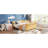 Full Bed With Rails - Low To Floor, Natural Wood, Design, Safe For , Can Be Used As Daybed, Adjustable Rails, Modern And Elegant Design Size Wood Finish, Side Removed, Ideal Little ,
