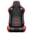 2PC Universal Bucket Racing Seats Red Stitch Red PVC Leather Reclinable Carbon Look Leather Red With Adjustor Slider(Not Including Seat Bracket ) 1 Box Of 2 Pieces-123796471