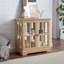 LED Curio Display Cabinet,Antique Display Cabinet With Adjustable Shelves,Retro Design Quality Showcase With Lattice Doors Elegant Bookcase And Storage Cabinet-27738944