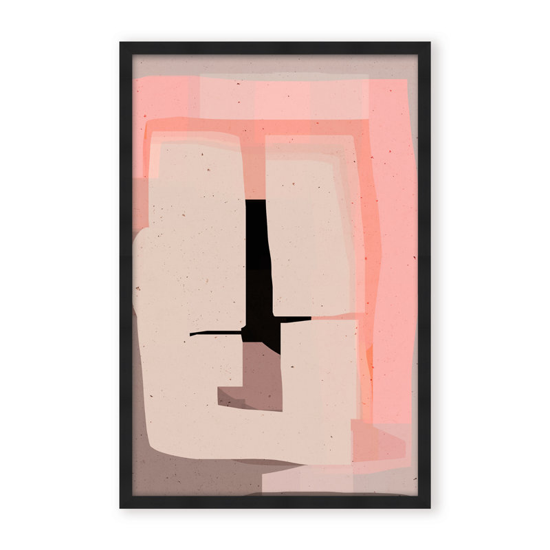 Abstract Phase 1 by  - Picture Frame Painting on Paper, 36" H x 24" W x 1.125" D, Framed Print, Gold
