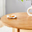 Table ronde en bois massif de noyer chinois rétro, table simple en imitation rotin moderne, table en bois-1515754379