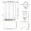 Ensemble de 4 rideaux de douche et tapis de salle de bain Patnotic Gnome