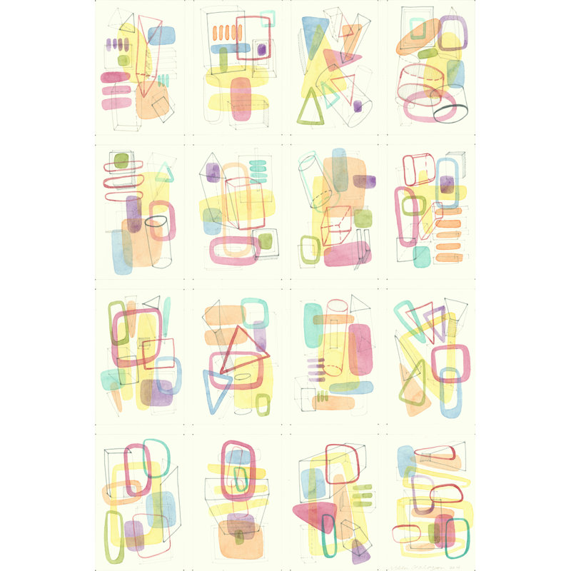 Mid Century Exploration III by Nikki Galapon - Graphic Art, 46 cm H x 30 cm W, Wrapped Canvas