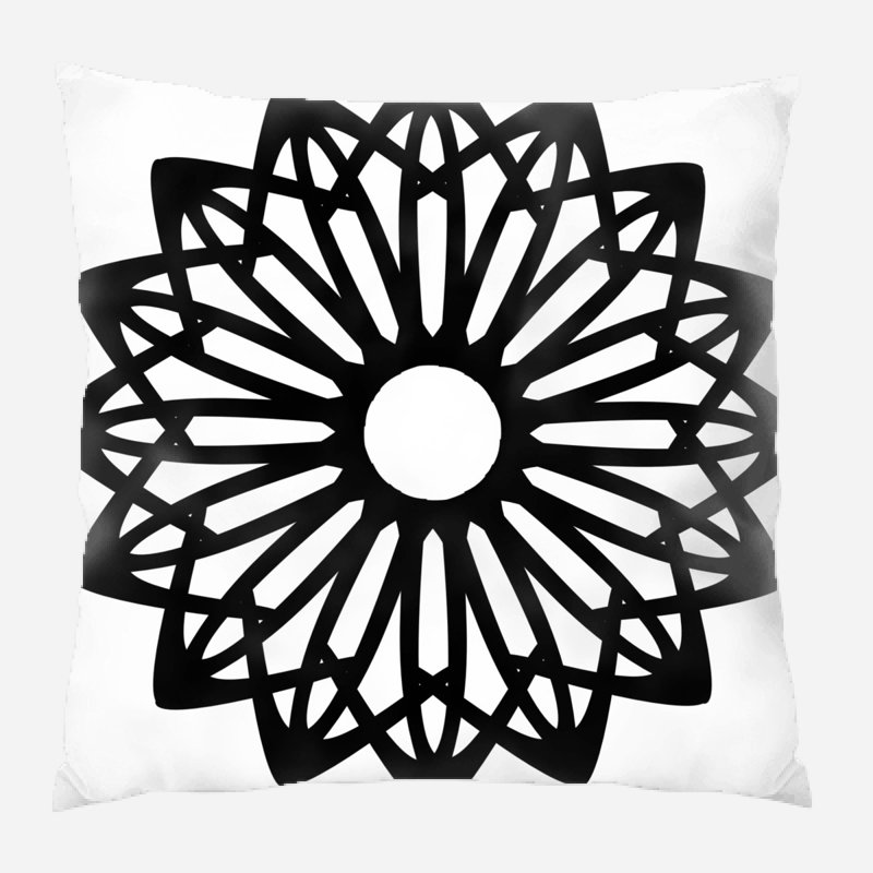 Coussin abstrait, Noir