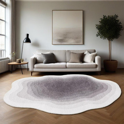 Alien Rugs，Cashmere Imitation Irregular Carpet Soft Fluffy Plush Anti-Slip Design Rugs Use for Living Room Bedroom Kitchen Entrance Floor Mat