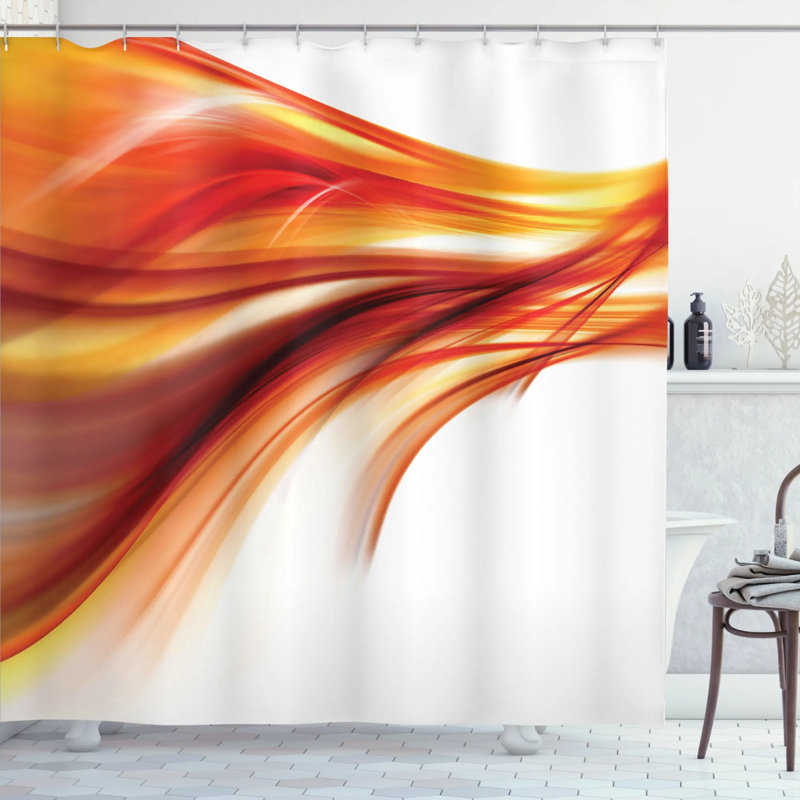 Shower Curtain with Hooks Included, 70" H x 69" W