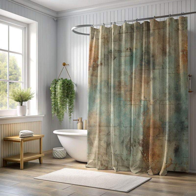 Rideau de douche Vivid Retro - Premium, L 71 po x L 74 po