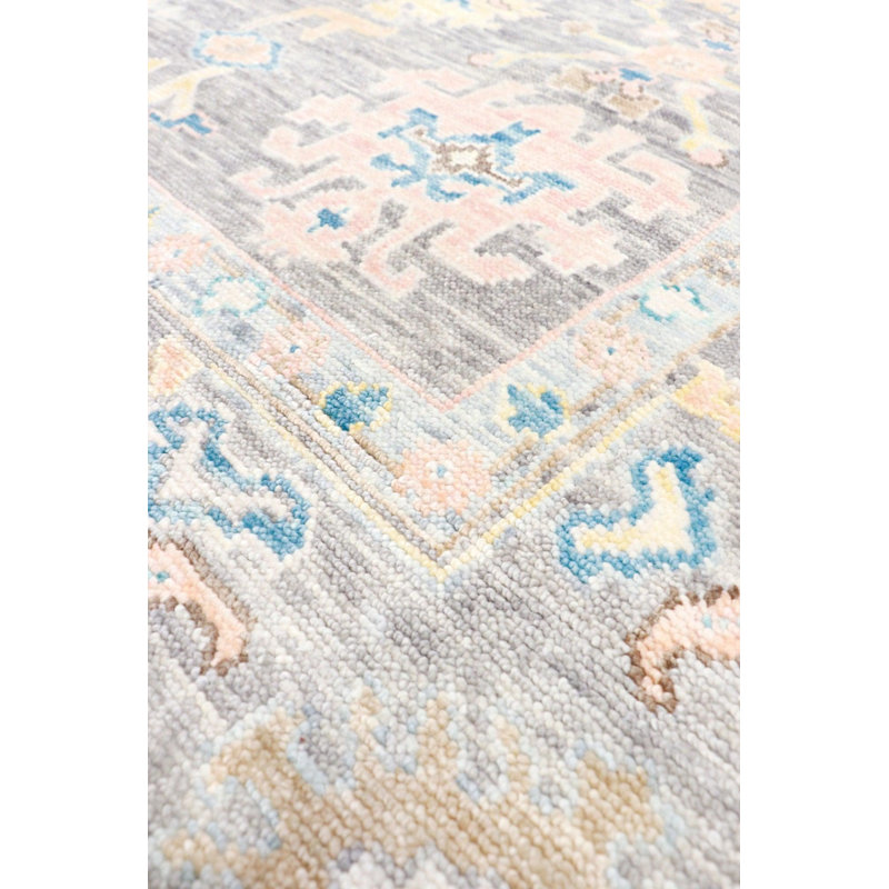 Oriental Area Rug in Silver
