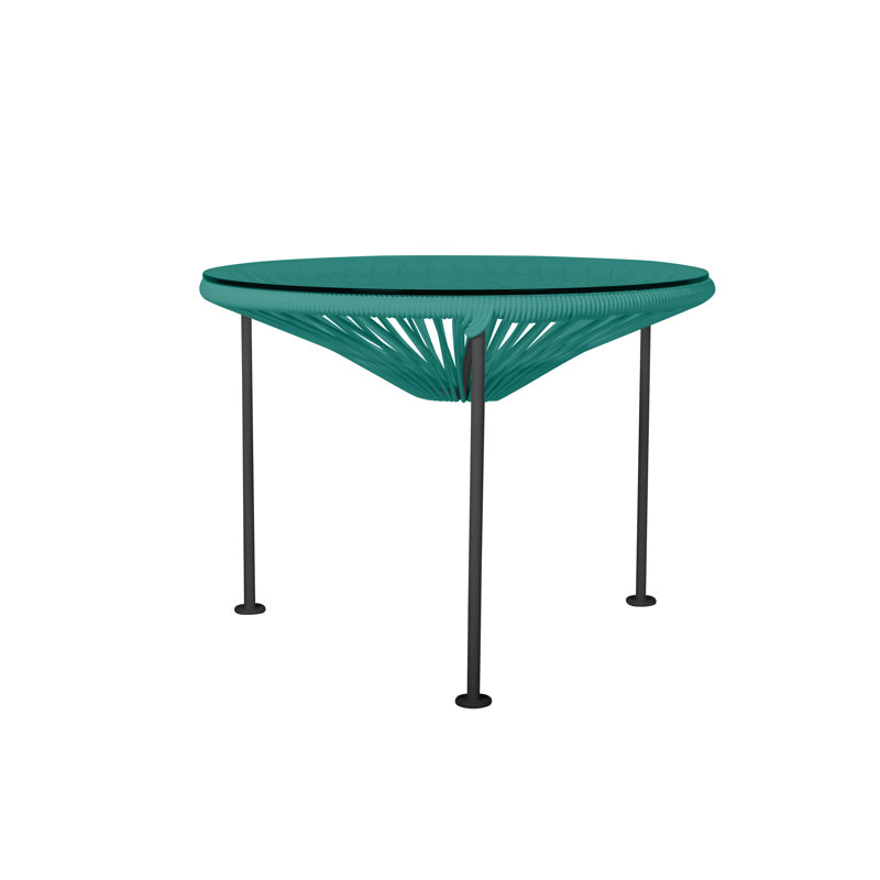 Table basse intérieure / extérieure Zicatela, Noir, Turquoise