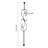 5Pcs 44In Height Hollow S-Shape Stair Railing Baluster