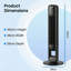 100Cm Tower Fan 3 Speed Oscillating Standing Fan Portable Remote Control Timer