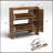 Shoe Storage Cabinet With 2 Flip Drawers, Freestanding Organizer With Metal Legs For Entryway, Narrow Shoe Rack Cabinet, Rustic Brown
