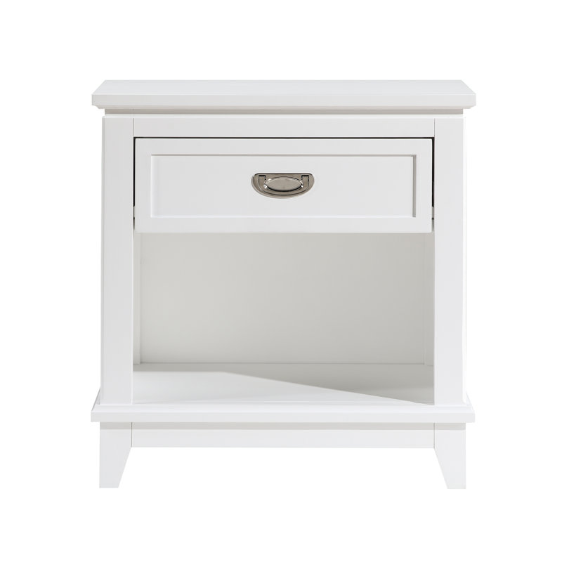 Table de chevet classique à 1 tiroir avec tablette inférieure - Solution de rangement élégante pour la chambre à coucher