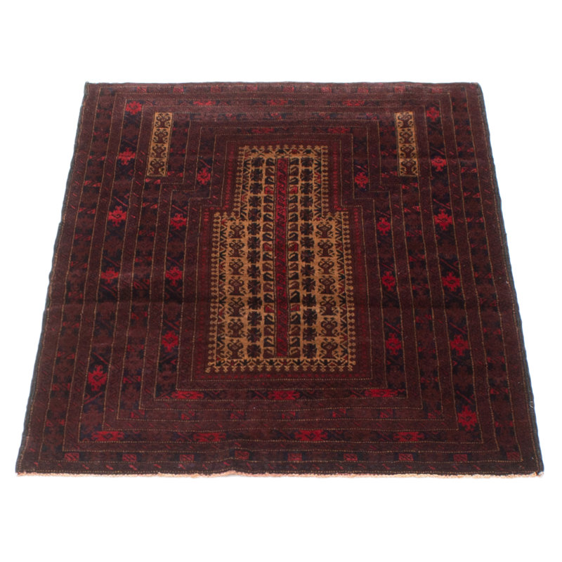 Tapis brun Teimani 3 pi 2 po x 4 pi 7 po